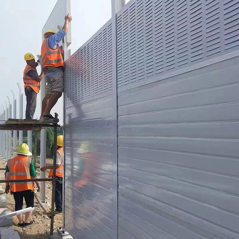 sound barrier wall anti wind dust mesh screen perforated metal wall high way noise barrier sound proof fence
