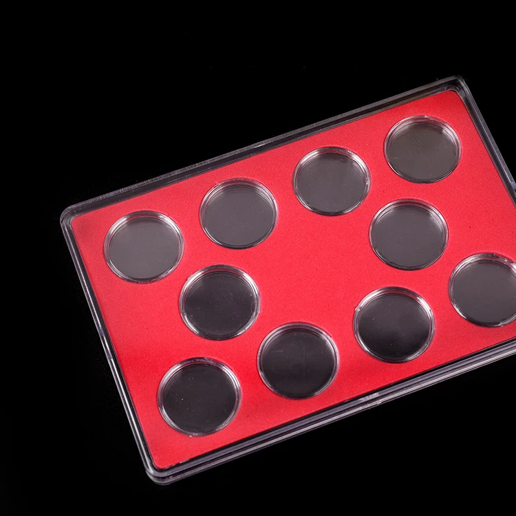 Made in China paper plastic commemorative coin display box of plastic to safe coins