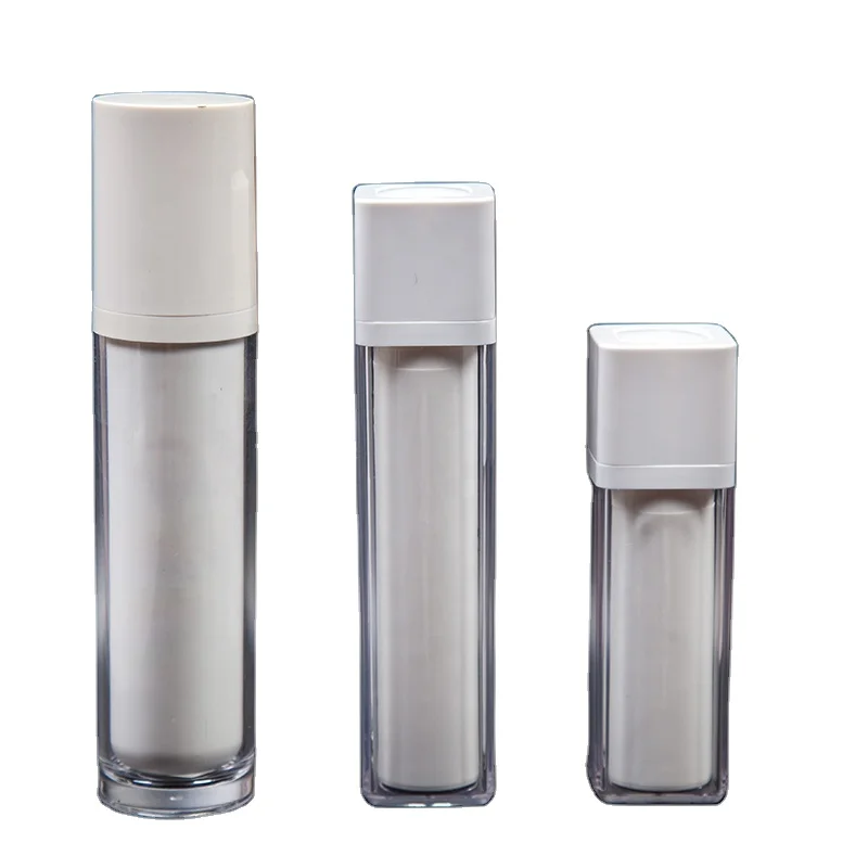 cosmetic plastic beauty squeeze bottle for face cream Eyecream water emulsion lotion pump spray bottles square jar for skin care