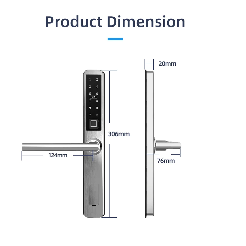 blue tooth app smart  biometric fingerprint door lock door lock password system for folding glass door aluminum