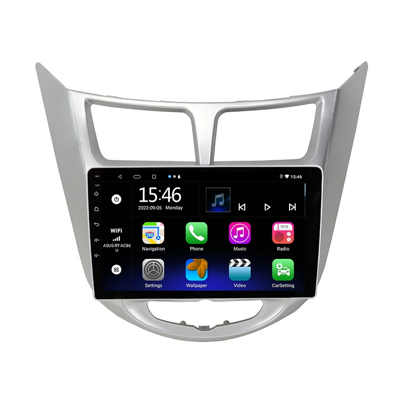 Android Car Radio Autoradio Touch Screen GPS Wifi BT FM RDS AUX Stereo Auto Radio For Hyundai Accent 2016