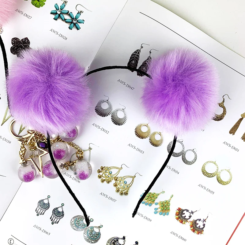Customize Hair Color Lamp Head Band Plastic Hair Clasp