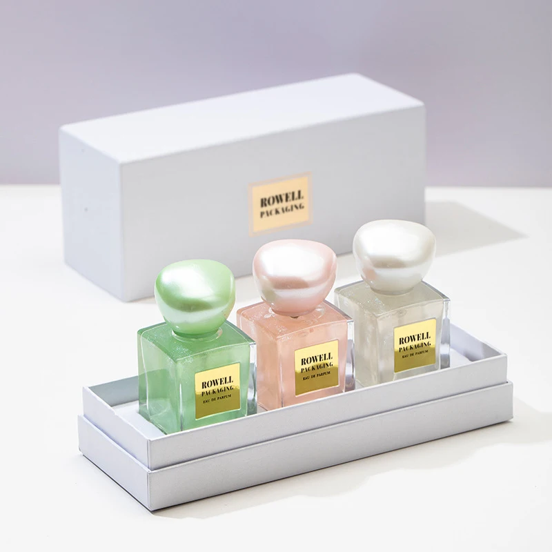 luxury design Macaron series perfume bottle with box packaging cosmetic perfume bottle suit 25 ml