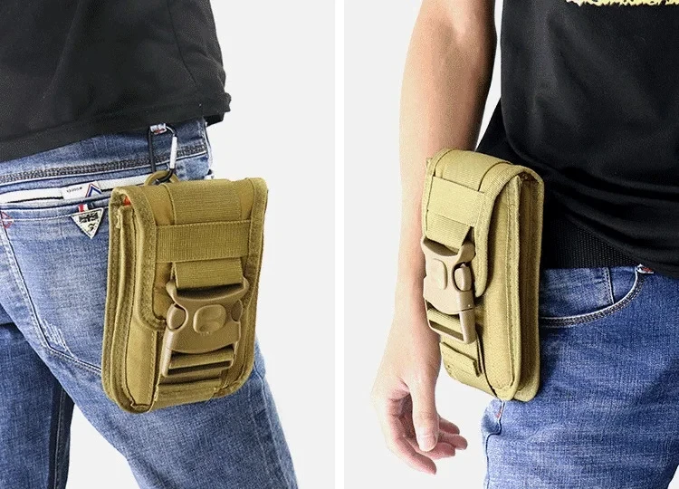 Outdoor Camouflage Bag Mobile Phone Holder Waist Belt Sports Hunting Pouch Multifunctional Tactical Wallet Pouch Phone Card Case