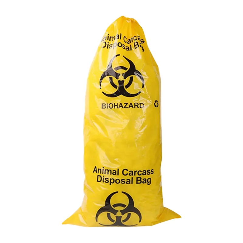 Customized Yellow LDPE Biodegradable Shrink Medical Waste Biohazard Bag Mold Plastic Modling Type Chemical Application