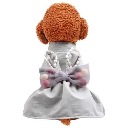 New Style Romantic Bowtie Princess Pet Dress Dog Clothes Wholesale Pet Wear Clothing