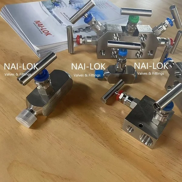 NAI-LOK SS316 Instrument 2/3/5 Way Manifolds Valve Needle Manifolds Block and Bleed For Oil and Gas