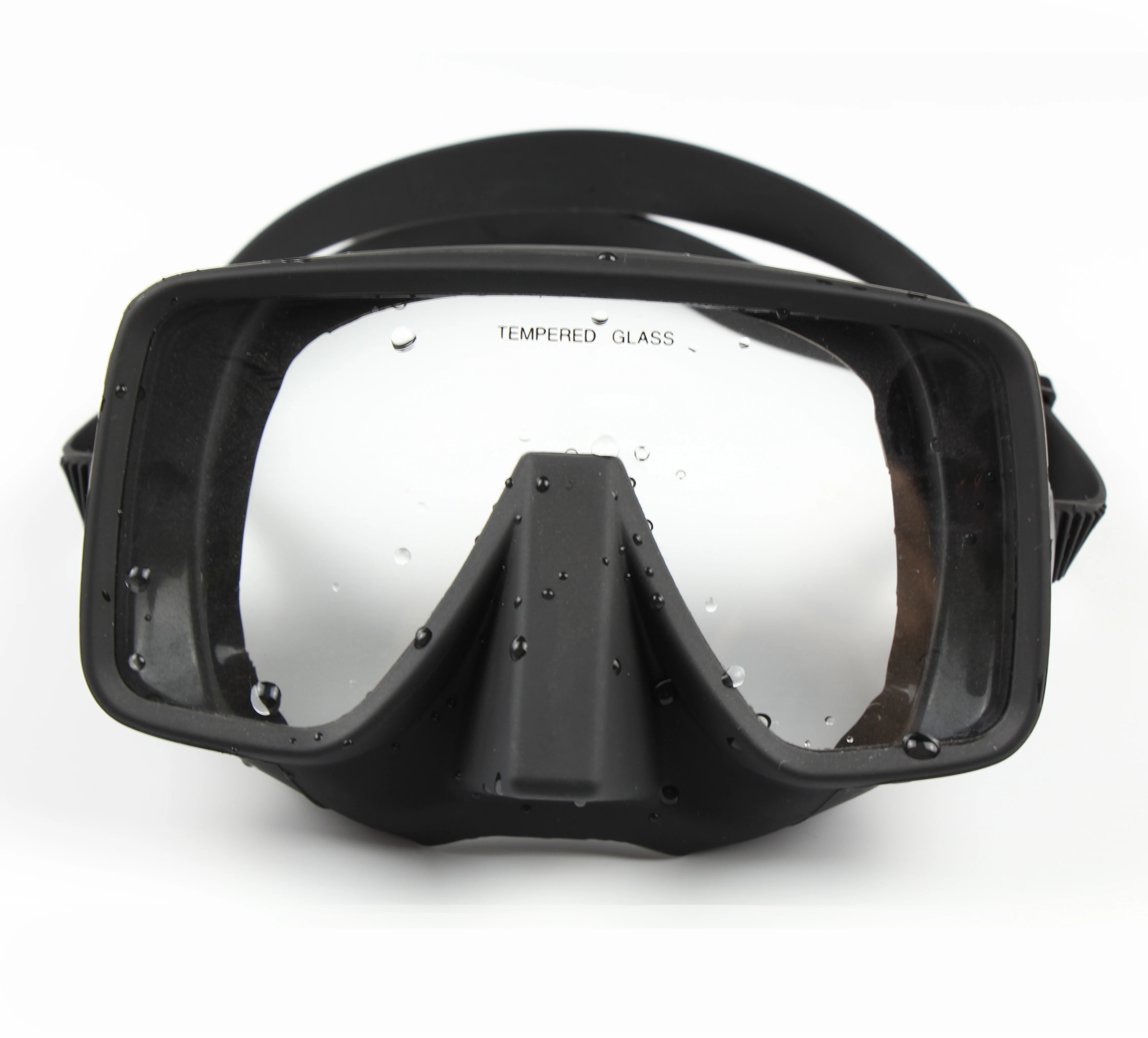 Factory Frameless Anti Fog Scuba Diving Goggles oval Snorkeling Tempered Glass Wide View single lens Dive Mask