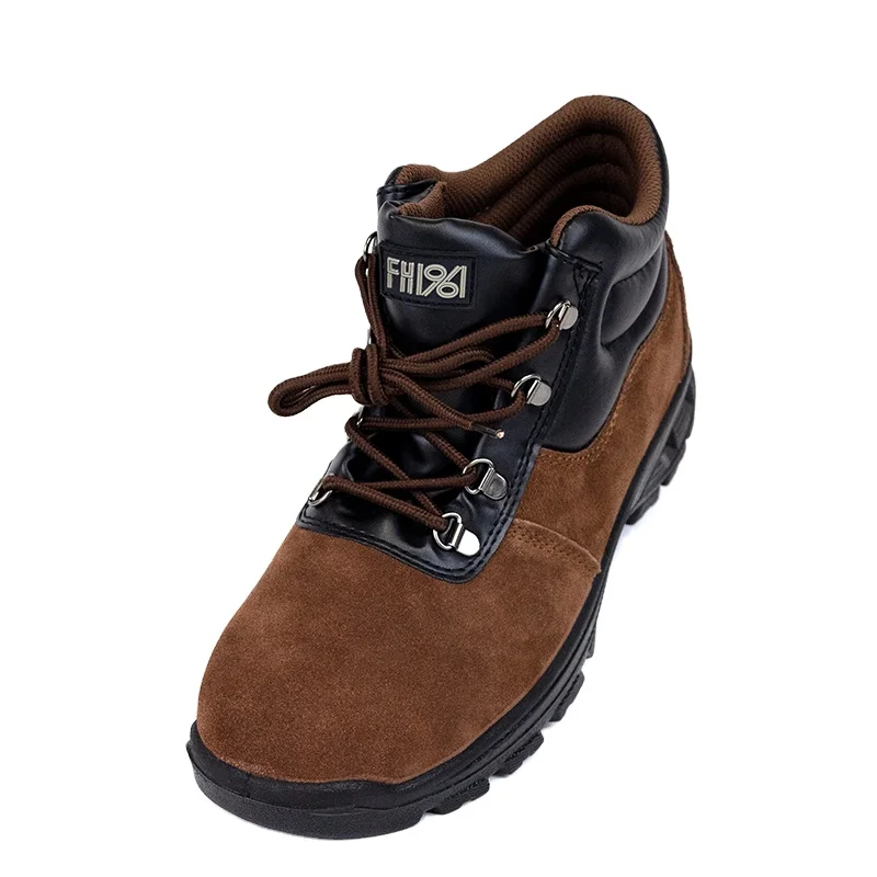 FH1961 Safety Shoes steel toe shoes Anti-Piercing and Water-Resistant Black work boots for men