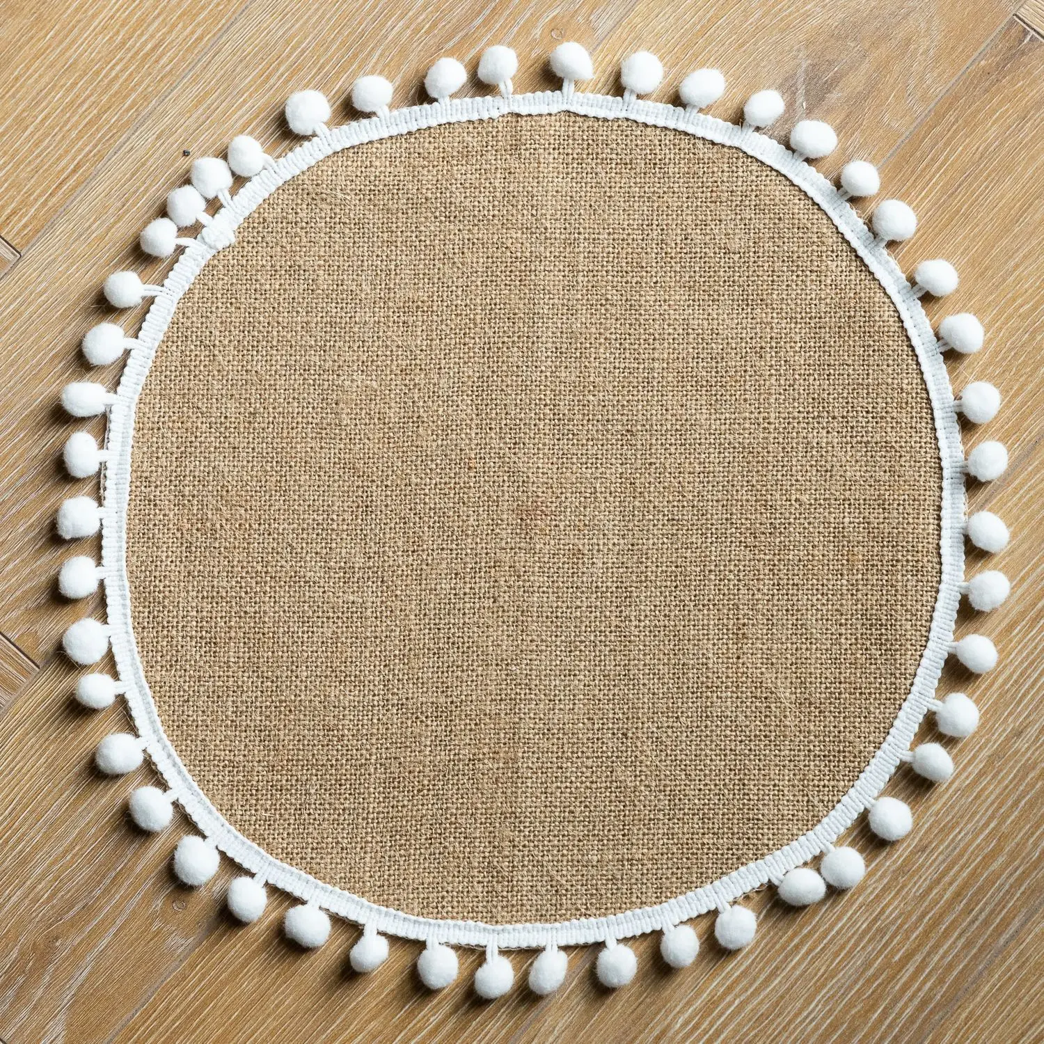 Hot Selling Meal Mats Farmhouse Carpet Circular Napkin Heat Insulation Rugs Tassel Table Mat