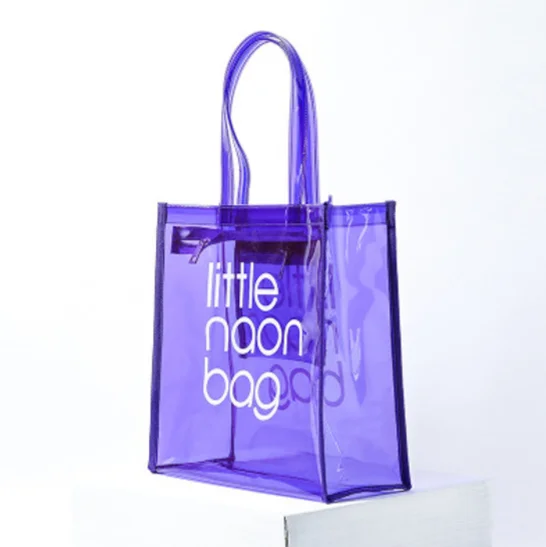 
2021 High Quality Clear PVC Waterproof Tote Beach Bag Handbag For Girls 