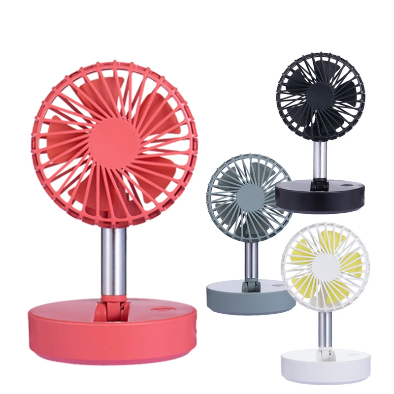 Portable Foldable Mini Table Fan Cordless Rechargeable Usb Outdoor Fan Small Electric Folding 2000 Mah Desktop Fans OEM Gift F6