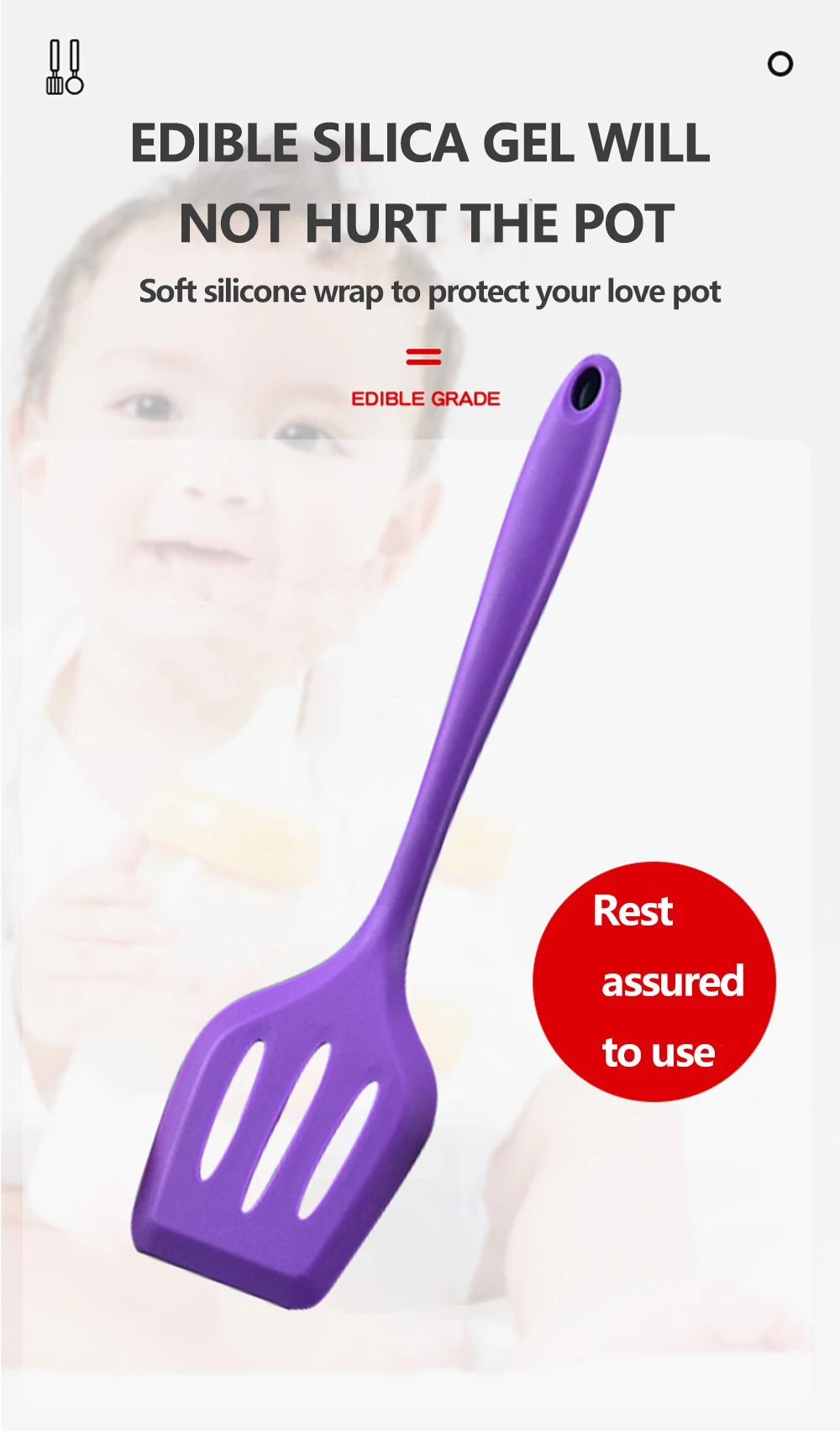 Food Grade Heat Resistant 10 Piece Kitchenware Tool Spoon Whisk Tongs Non-stick Cooking Spatula Silicone Kitchen Utensil Set