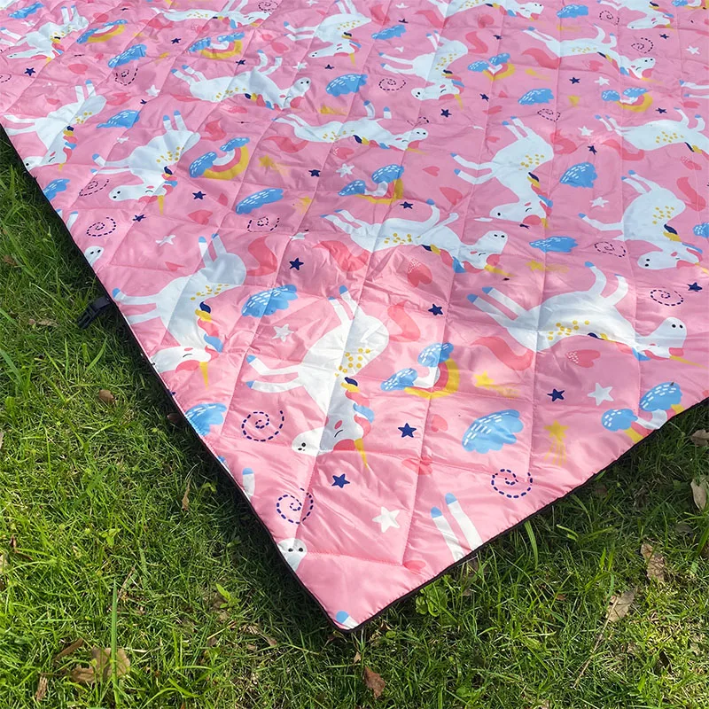 Плед складной для пикника портативный Водонепроницаемый одеяло с тканевым ремешком отдыха на открытом воздухе походов пляжа