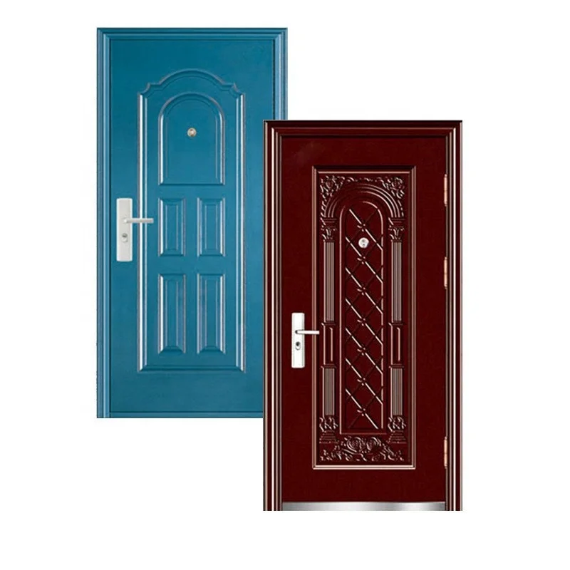 Manufacturer Exterior House Model Metal Door Security Steel Door Front Entry Door For Home