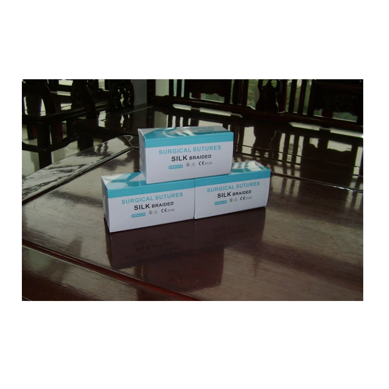 
CE ISO Disposable Non-Absorbable Surgical Silk Suture 