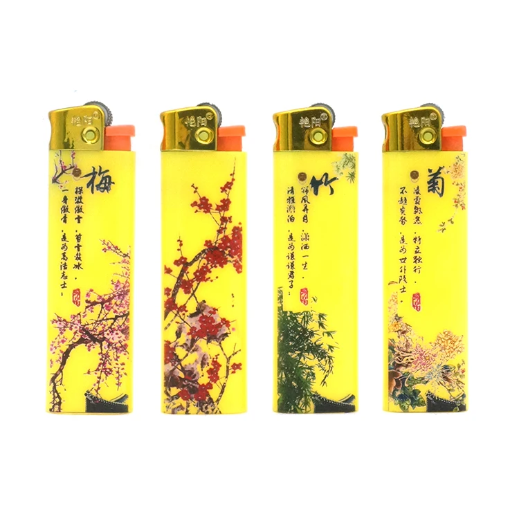 China Smooth High Quality Fashion Disposable Butane Gas Custom Logo Lighter Flint