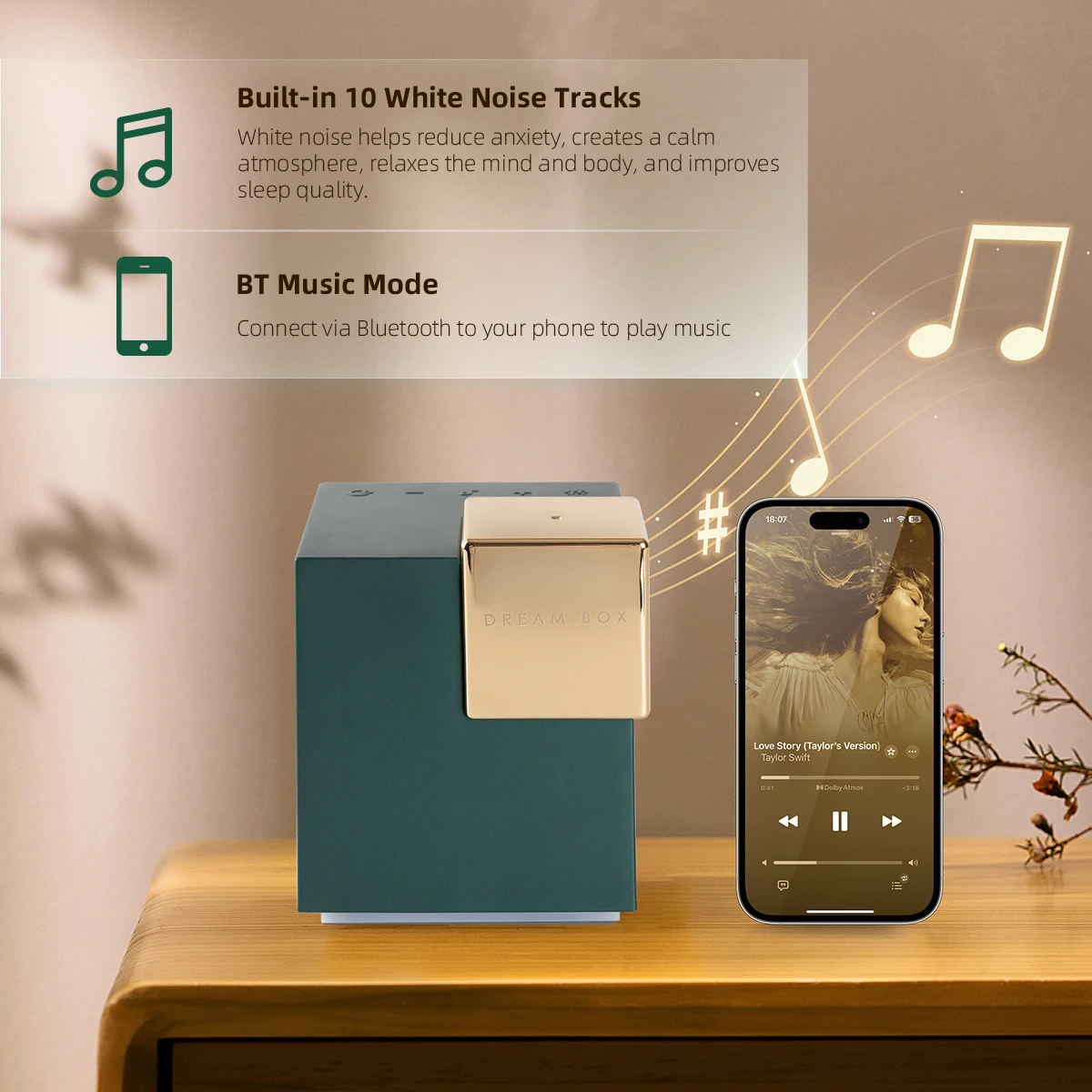 Lemoworld Pure Essential Oil Diffuser 10ml Bluetooth Speaker Aroma Diffuser Ultrasonic Mist diffuser with Music Player Function