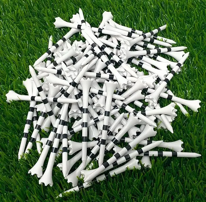Hot selling golf tees plastic 70mm 83mm white four-claw bone needle ladder ball TEE tee