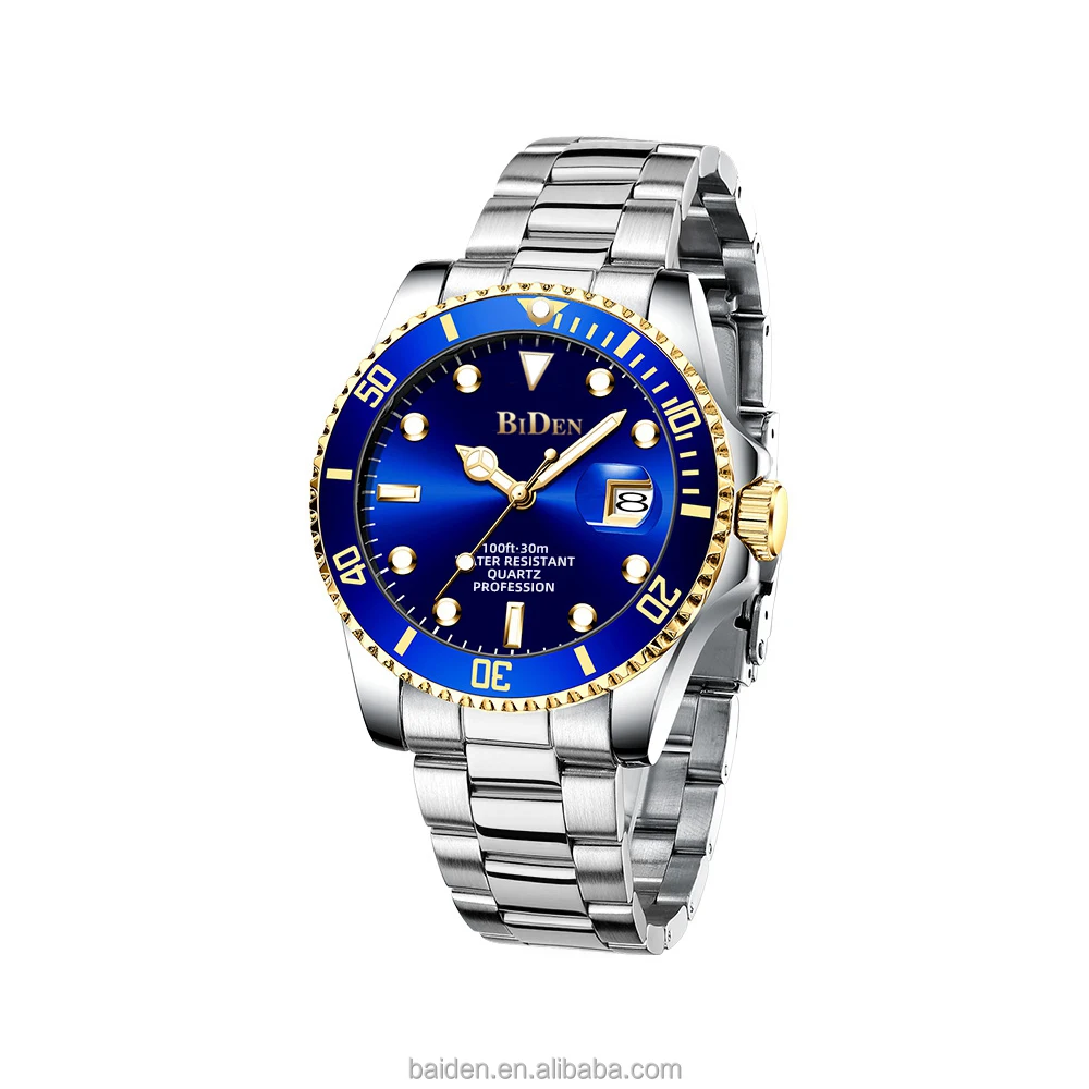 Luxury watch 2022 mens style Guangzhou watch market wholesale men classical date custom watches