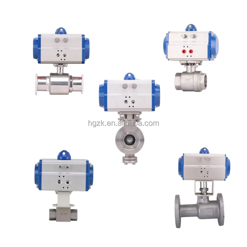 Пневматический шаровой кран серия винтовая резьба нержавеющая сталь пластик двухсторонний трехсторонний