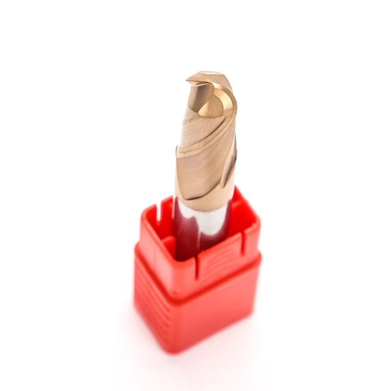 Hot sale carbide HRC 55 deg Tungsten Steel 2 Flutes Ball Nose End Mills  CNC Cutter Tool For Die Steel Iron