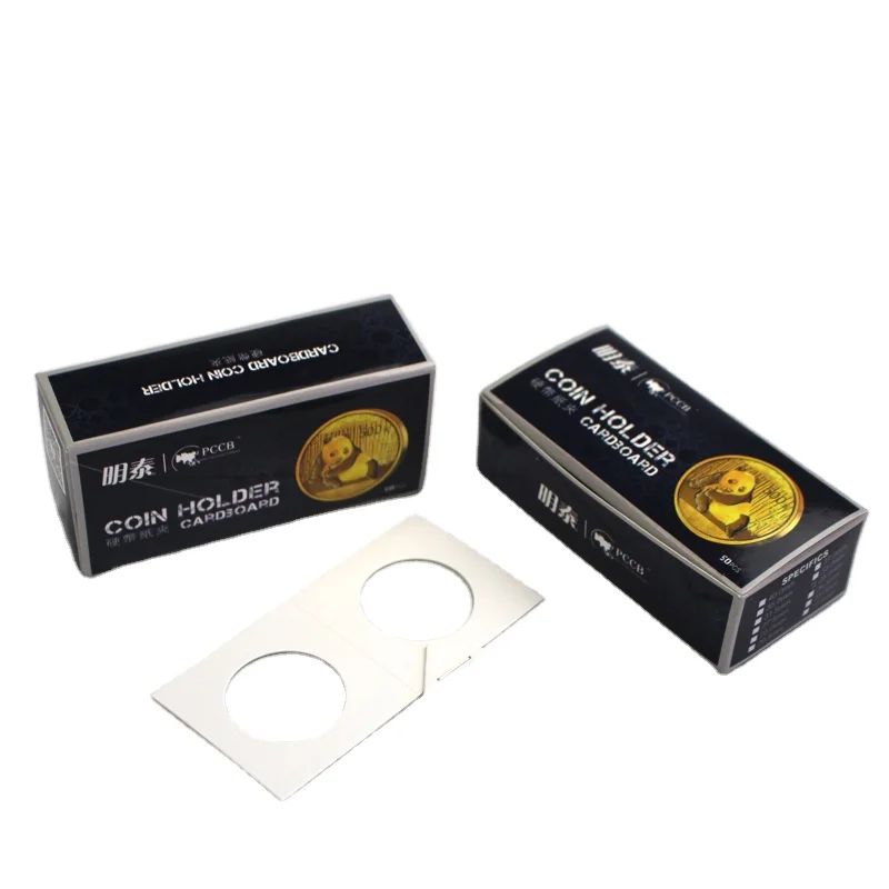 
Factory direct high quality coin cardboard polyester film flip holder cardboard coin 