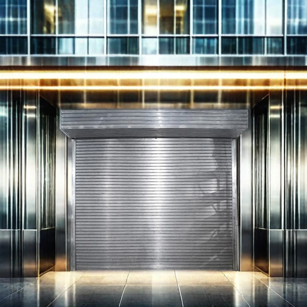 Customized steel fire rated roller shutter door with spray system