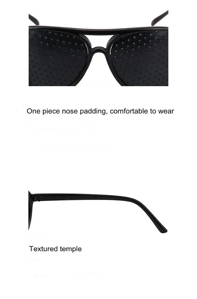 Black   custom Dioptric  grid sunglasses pinhole glasses promotional  sunglasses