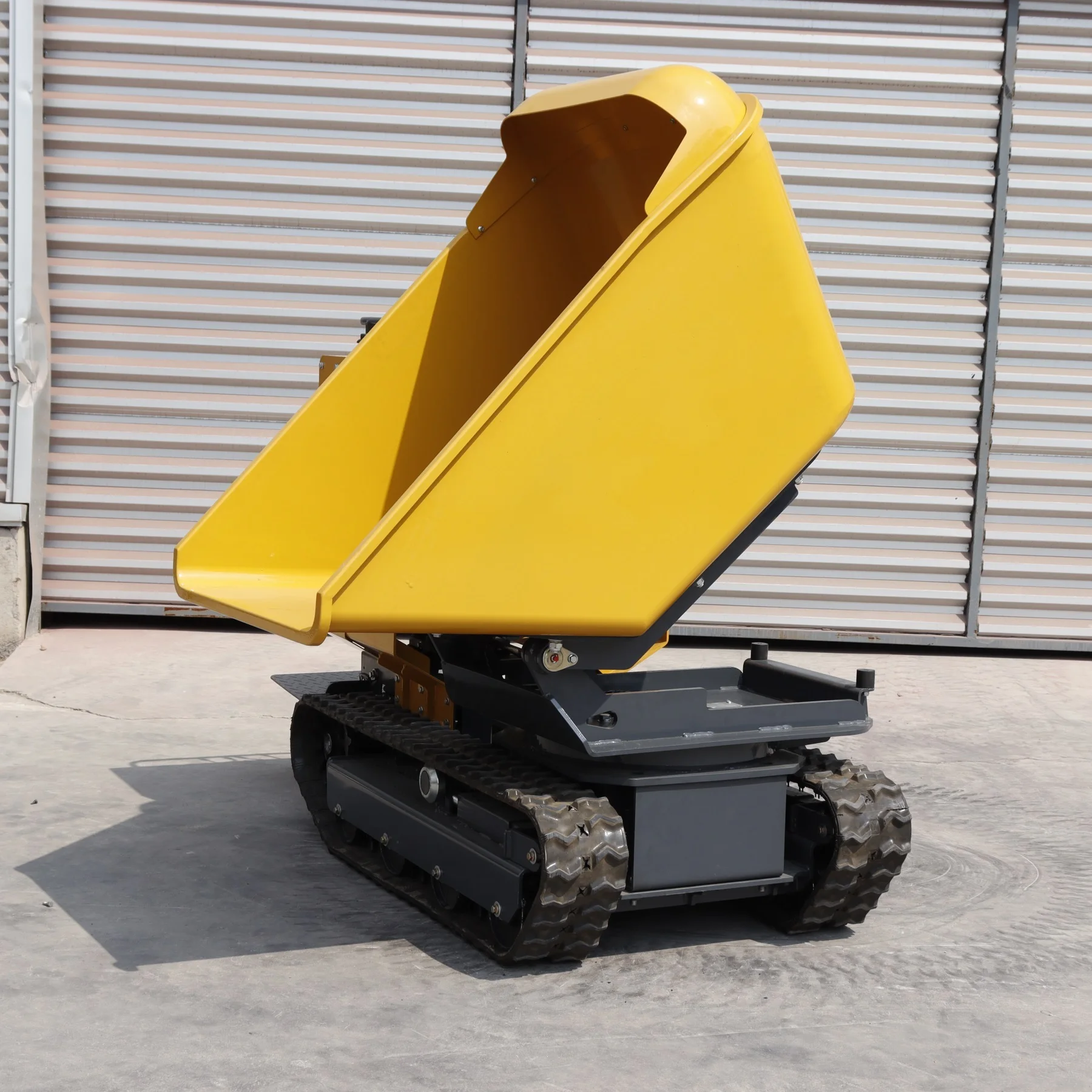 Small Crawler Dumper Truck Fully Hydraulic Walk-behind Dump Truck Garden Orchard Transportation Dumpers