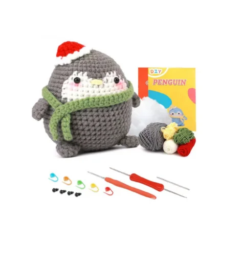 High quality non finished products diy  crochet animal penguin kit exquisite craft crochet kit for beginners