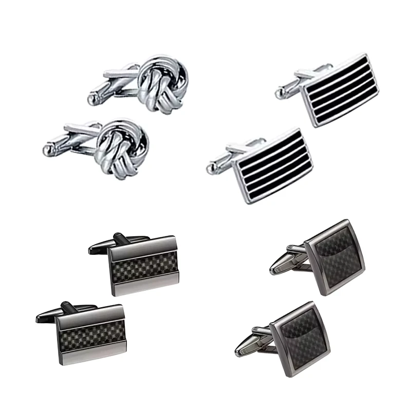 Cufflink Supplier Custom High Quality Logo Luxury Brass Cuff links And Tie Clip For Uniform