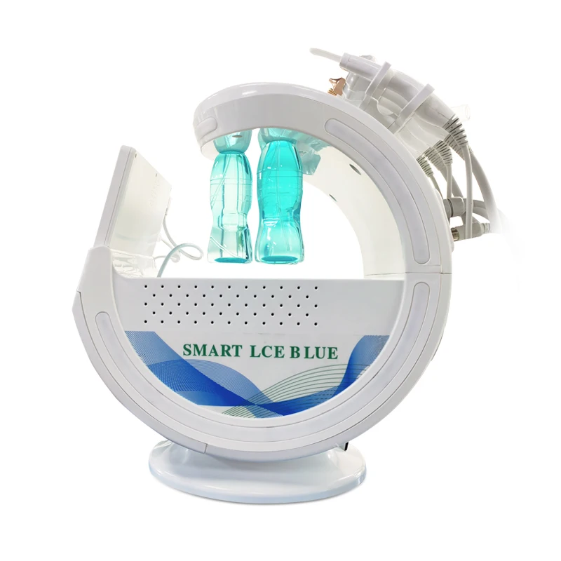 Newest Ice Blue Plus Magic Mirror Skin Analysis Oxygene Machine 7 in 1 Hydra Dermabrasion Beauty Device Spa Salon