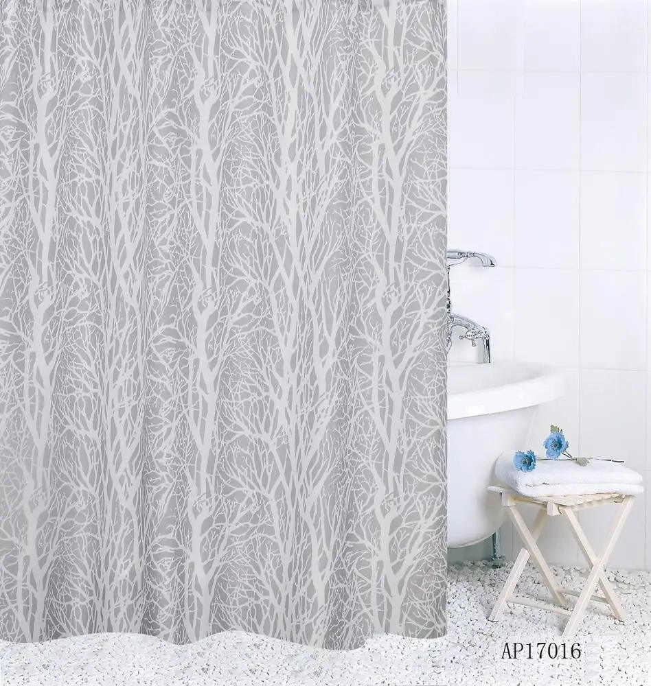 Hot Sell Digital Printing Mildew Resistant Soft Touch Waterproof Polyester Fabric Shower Curtain