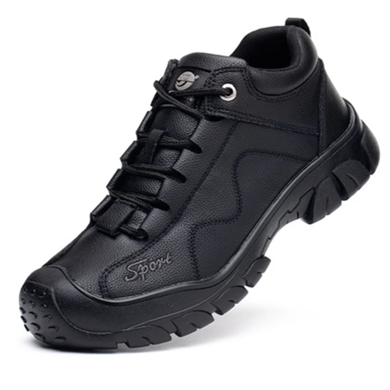 China fashion rubber sole RTS non-slip men steel toe working shoes industrial leather safety boots