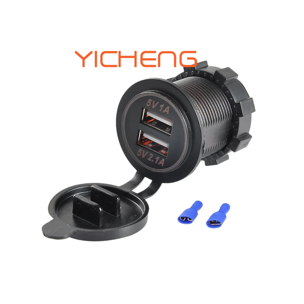 Mobile Phone 3.1A Port Socket Marine Dual USB Charger with Mounting Panel
