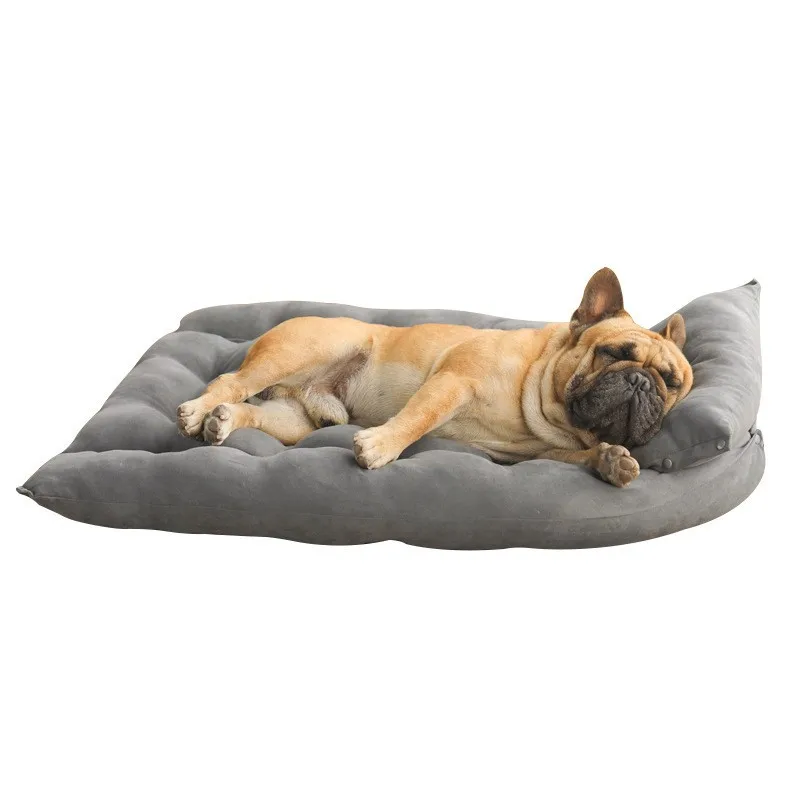 High Quality Luxury Plush Foam Pet Mattress Orthopedic pet cushion Dog beds with dog plush pillow