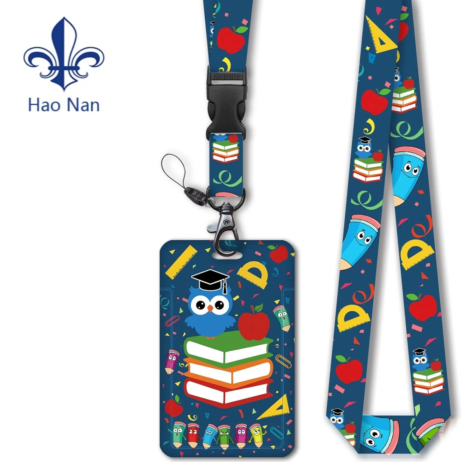 Custom Logo Lanyard Polyester Neck Strap Card Holder Promotional Lanyard With Plastic ID Card Badge Holder