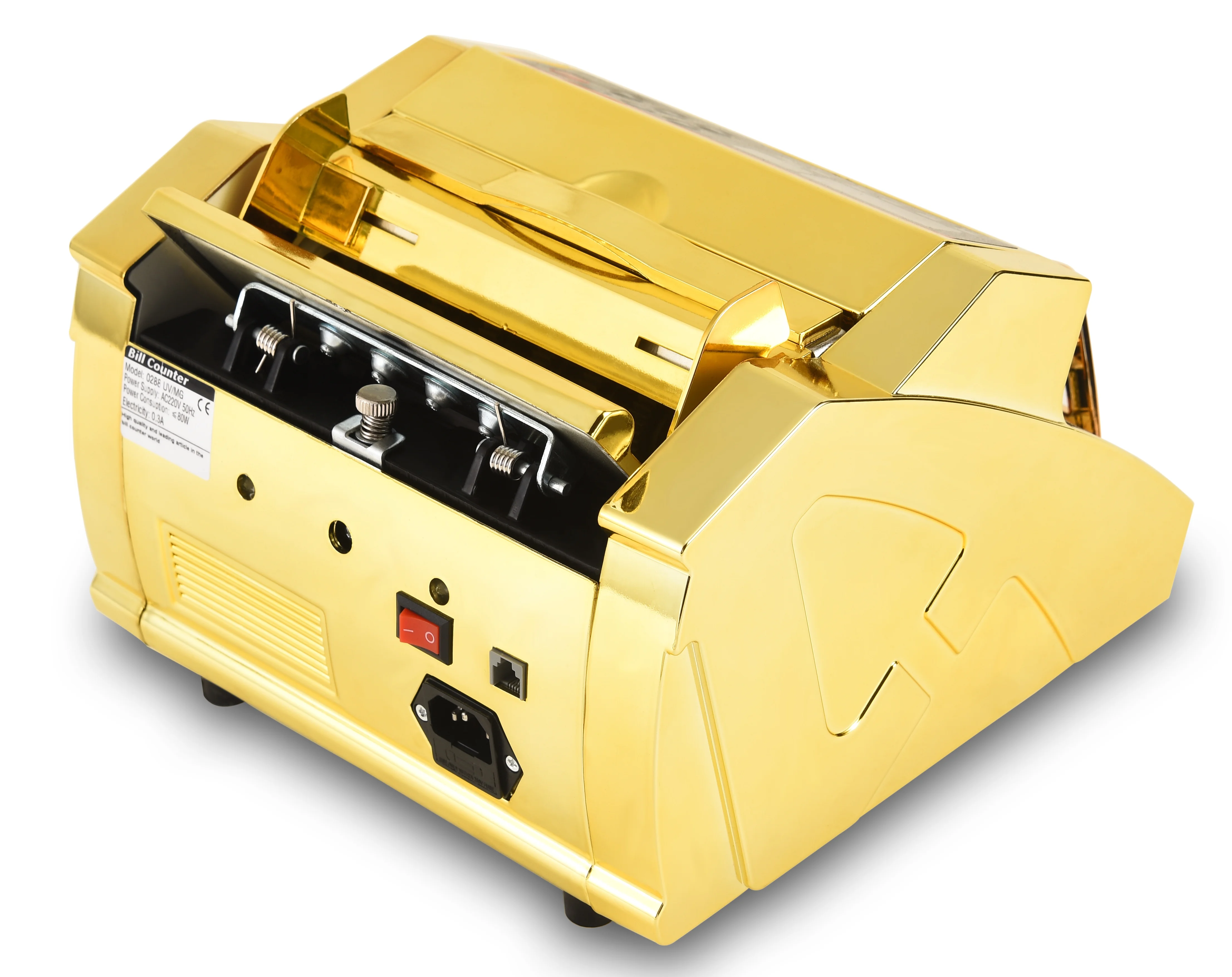 Cash counter Bill detector Money Counting machine cash Counter Machine Gold plated 0288 UV MG