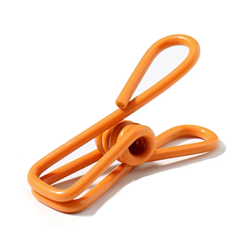 Custom High Quality Household Clothes and Towels Clips Windproof Clothespin Convenient Plastic-coated Folder
