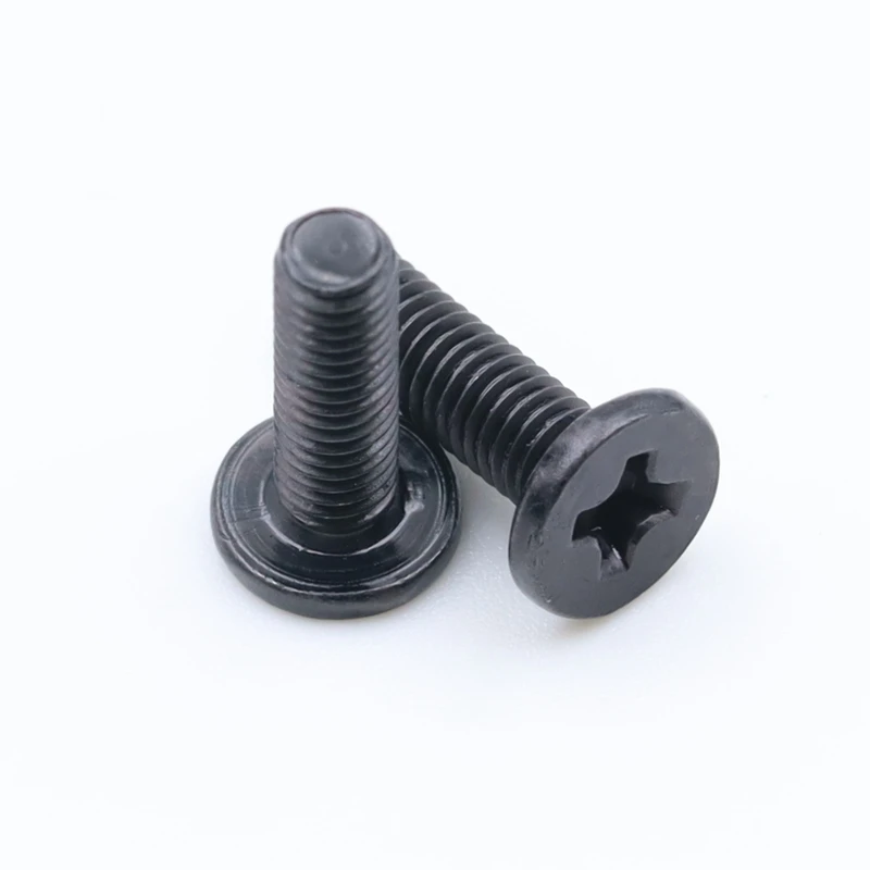 M2 M2.5 M3 M4 M5 M6 low profile cross black thin flat head screw