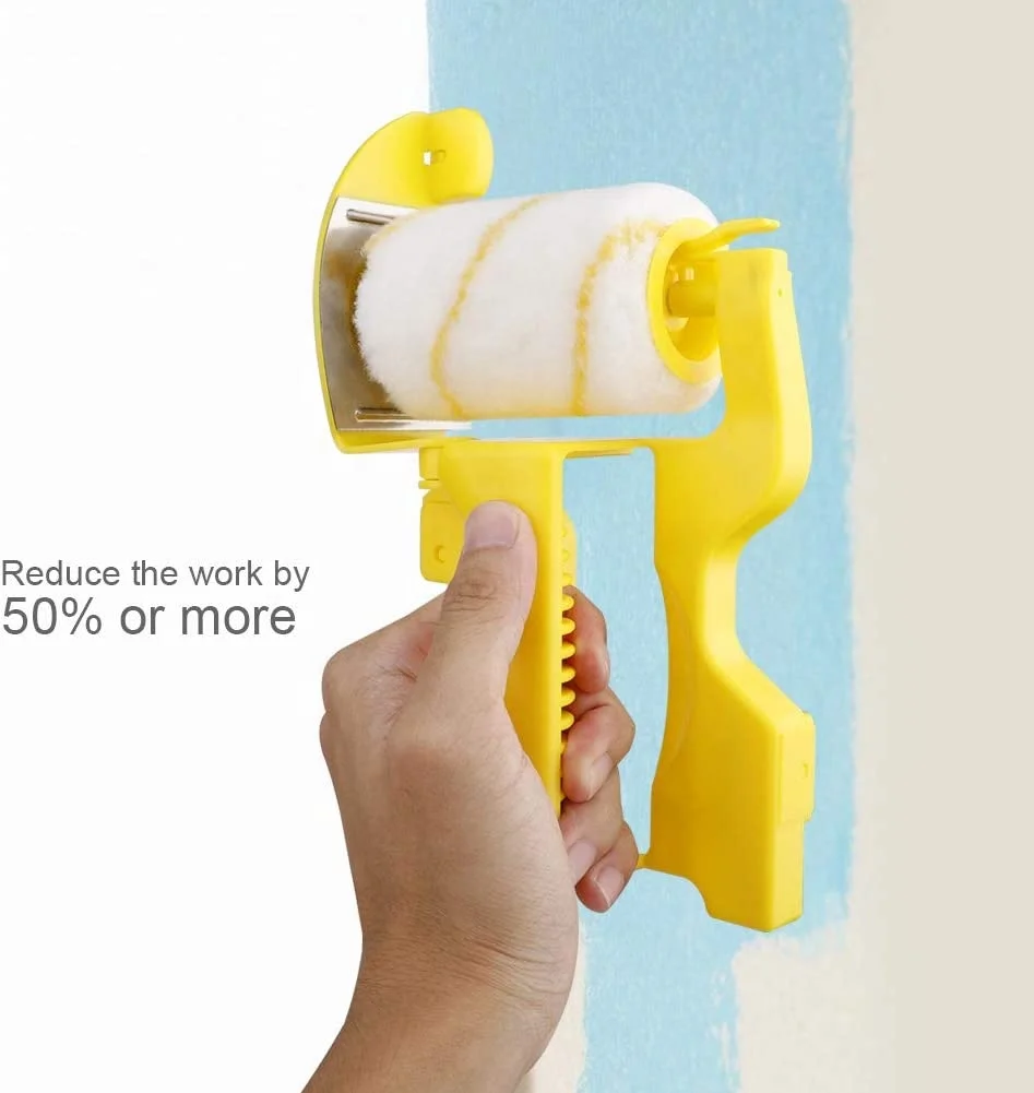 Paint Roller Brush Multifunctional Hand-held Clean-Cut Paint Edger Roller Brush Portable Tool for Home Office Room Wall Ceilings