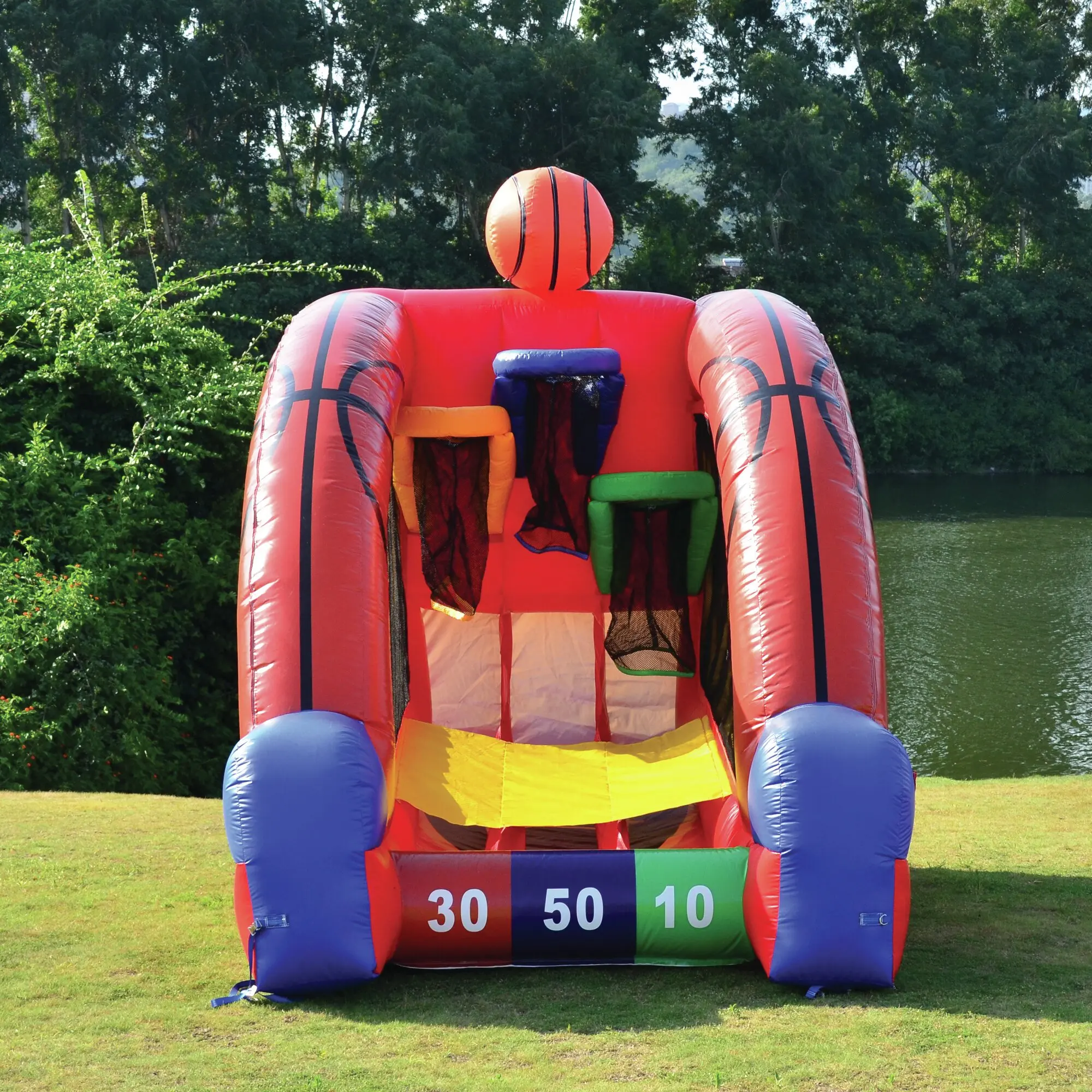 Custom shooting practice challenge sport games inflatable basketball shooting game for sale