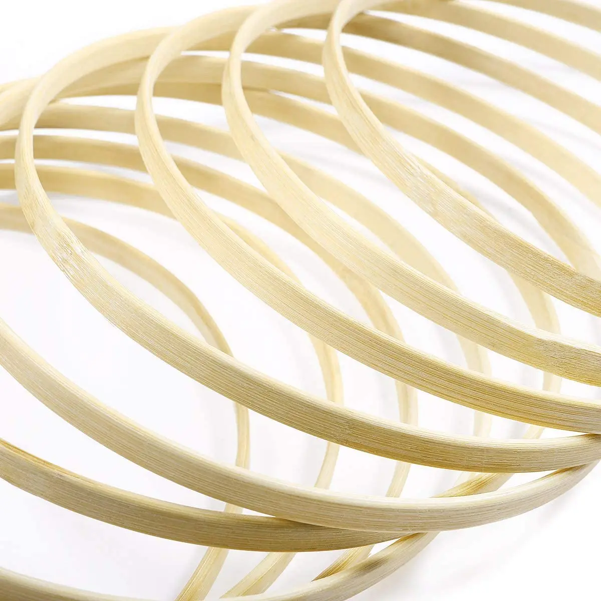 
DIY craft tools round circle wooden cross stitch wreath floral hoop macrame dreamcatcher bamboo ring 