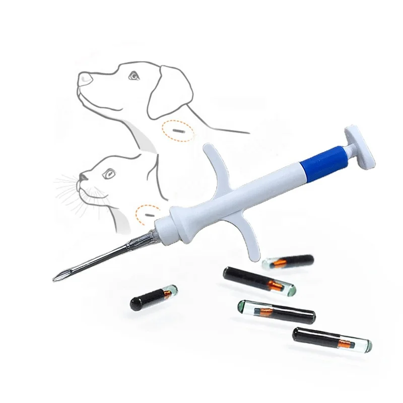 CMRFID RFID Syringe animal veterinary microchips for dogs pets rfid chip with injectable syringe for animals premo microchip 555