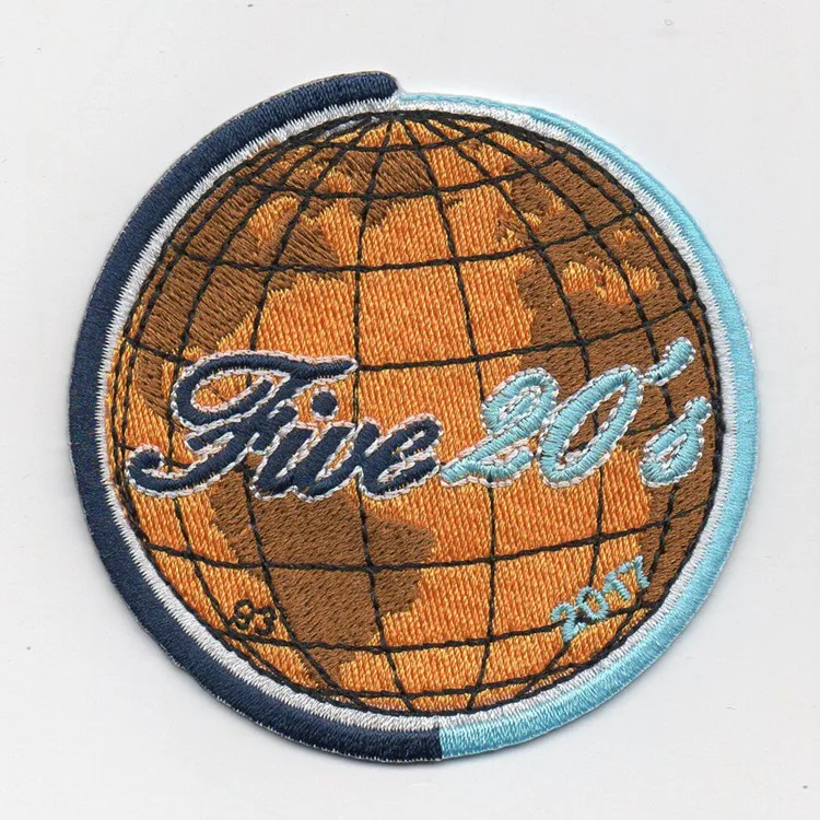 China factory  custom embroidered iron on logo patches embroidered badges  with low MOQ and fast delivery