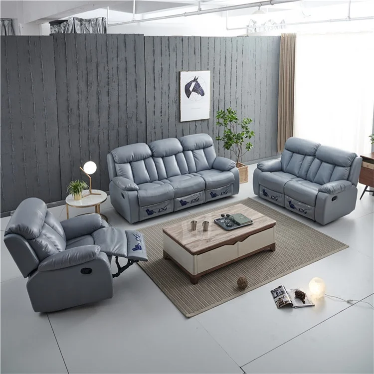 Luxury Genuine Leather Custom Zero Gravity Lounge Reclining Cinema Armchair, Lazy Boy Sectionals Sofa, Living Room Sofa Set