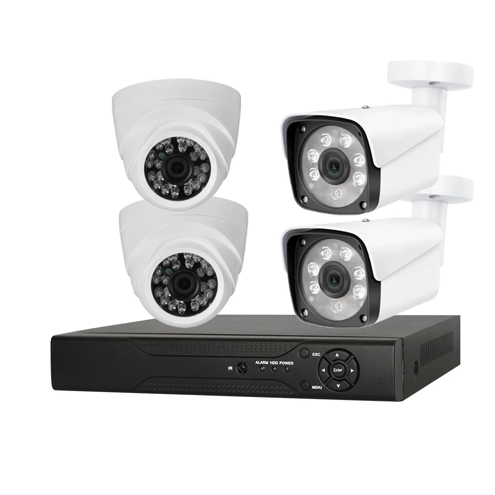 WESECUU 4 CH DVR CCTV Cameras kits 1080N 2MP Plastic IR 1080P dome Bullet camera Lens 3.6mm cctv cameras with dvr