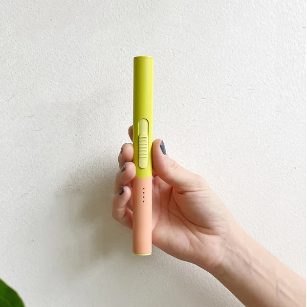 Electric Lighter Windproof Candy Color Kitchen Outdoor Aromatherapy Candle Lighter with Custom Printing