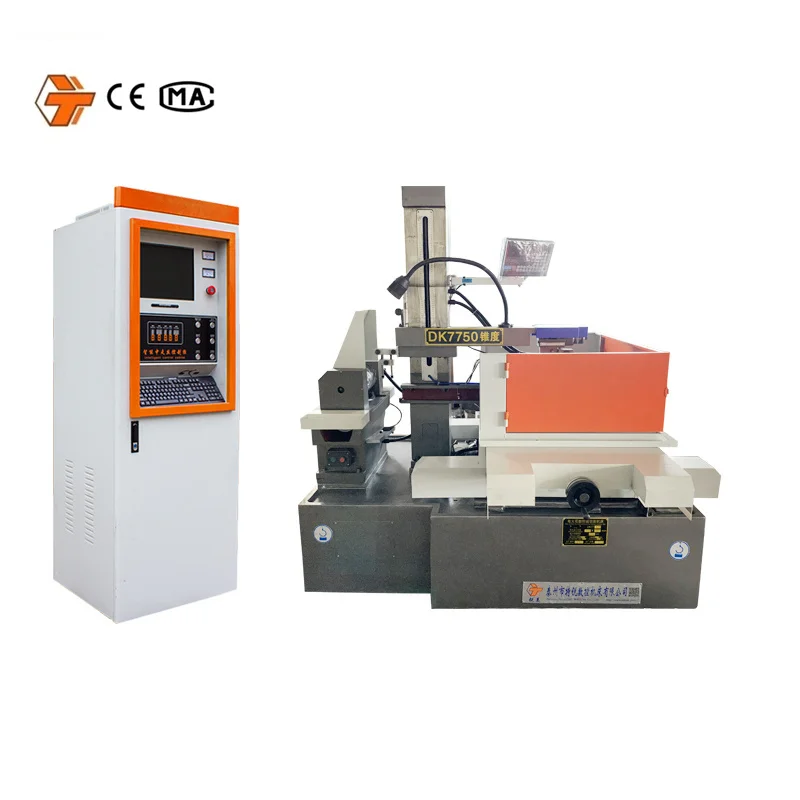 Fast moving CNC wirecutting wire edm machine DK7755